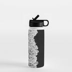 Ocean Yin Yang - Landscape Art Print, Black and White Photography  Water Bottle Gallery Image 1