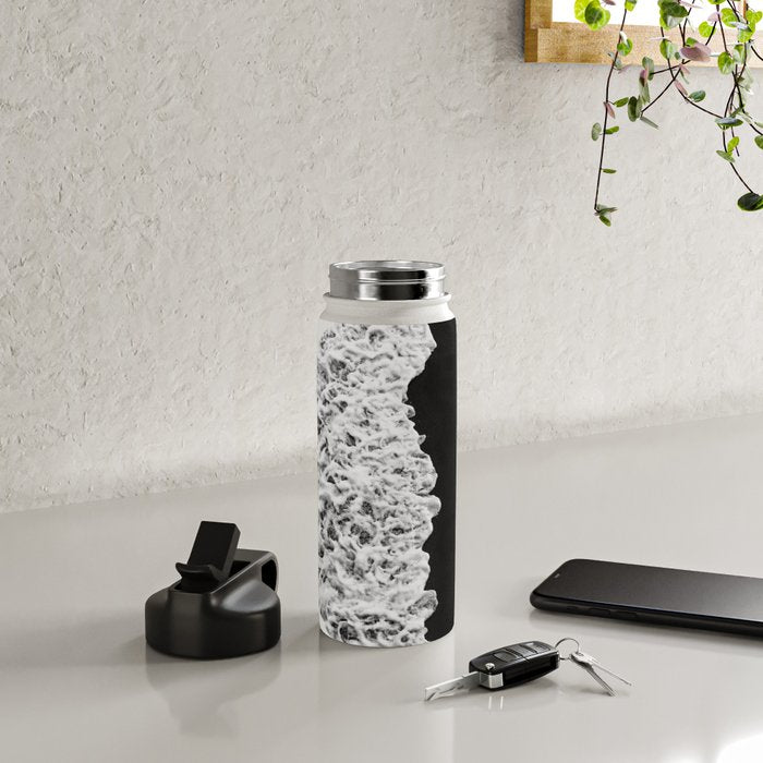 Ocean Yin Yang - Landscape Art Print, Black and White Photography  Water Bottle Gallery Image 4