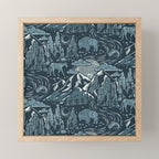 Wild West - Blue Mini Art Print Gallery Image 1