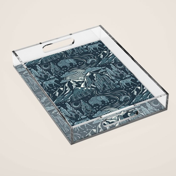 Wild West - Blue Acrylic Tray Gallery Image 1