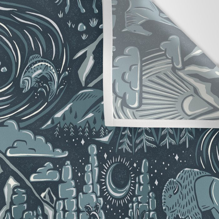 Wild West - Blue Wall Tapestry Gallery Image 3