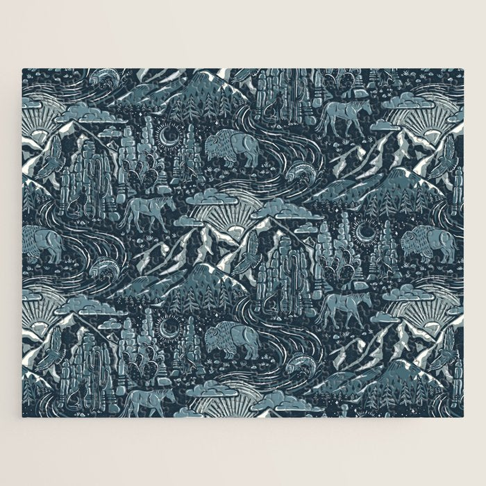 Wild West - Blue Jigsaw Puzzle Gallery Image 1