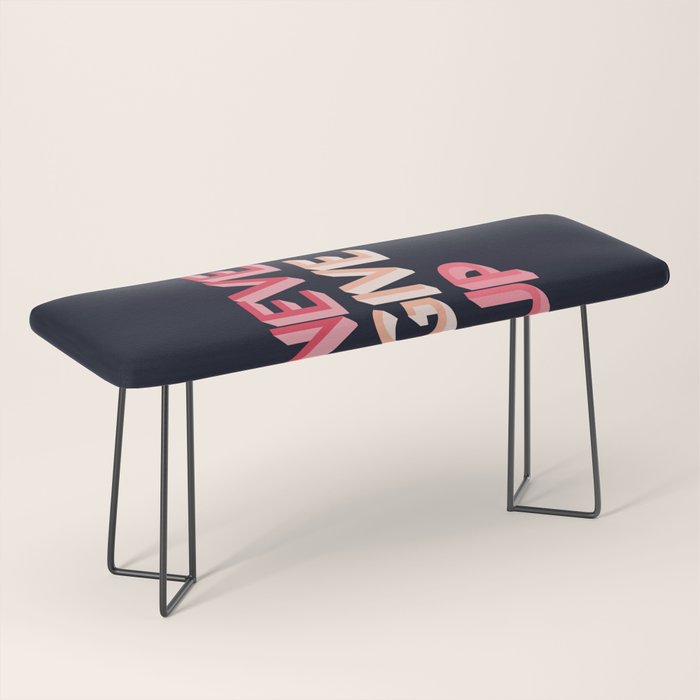 Never give up - pink Bench Gallery Image 1