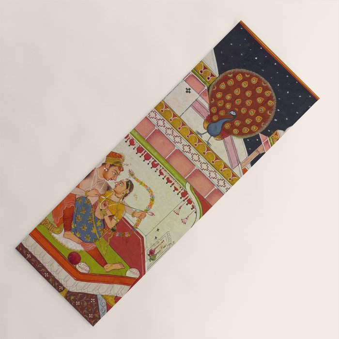 Vibhasa-Ragini Antique Indian Miniature Painted Illustration Yoga Mat Gallery Image 1
