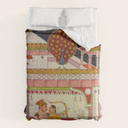 Vibhasa-Ragini Antique Indian Miniature Painted Illustration Duvet Cover Gallery Image 6