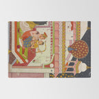 Vibhasa-Ragini Antique Indian Miniature Painted Illustration Rug Gallery Image 2