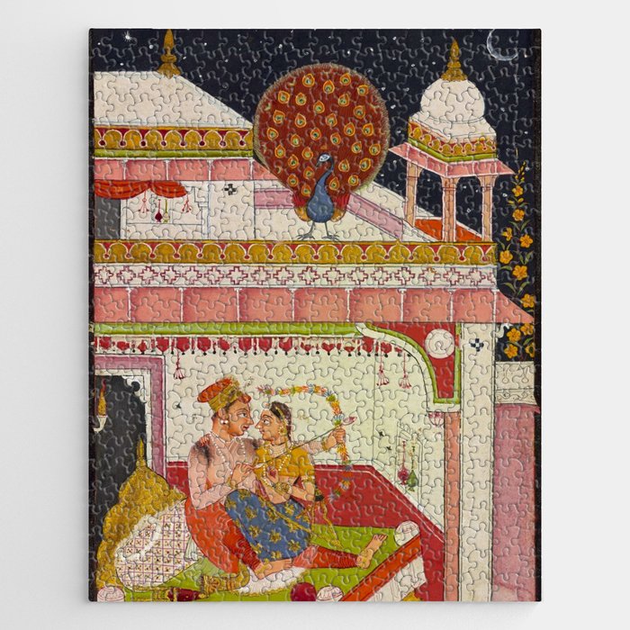 Vibhasa-Ragini Antique Indian Miniature Painted Illustration Jigsaw Puzzle Gallery Image 1