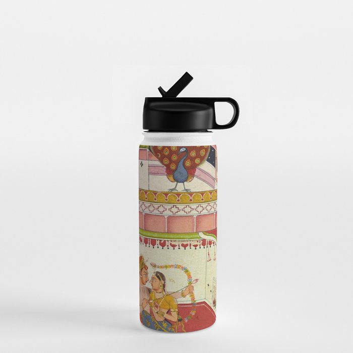 Vibhasa-Ragini Antique Indian Miniature Painted Illustration Water Bottle Gallery Image 1