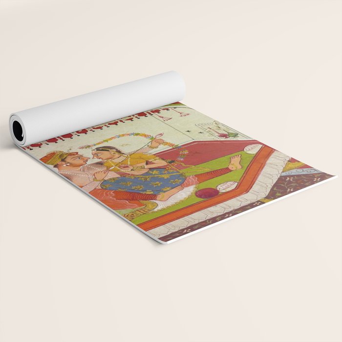 Vibhasa-Ragini Antique Indian Miniature Painted Illustration Yoga Mat Gallery Image 2