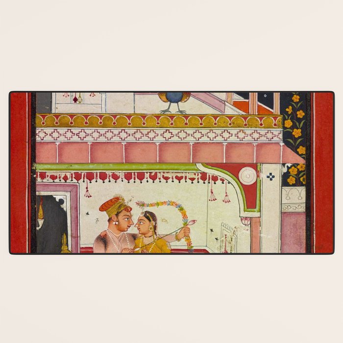 Vibhasa-Ragini Antique Indian Miniature Painted Illustration Desk Mat Gallery Image 3