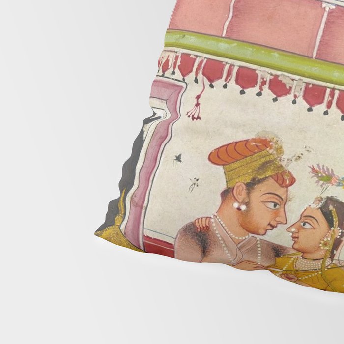 Vibhasa-Ragini Antique Indian Miniature Painted Illustration Pillow Sham Gallery Image 4
