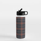 autumn road tartan Water Bottle Gallery Image 1