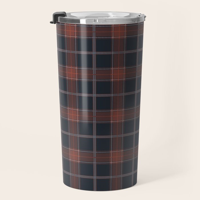 autumn road tartan Travel Mug Gallery Image 3