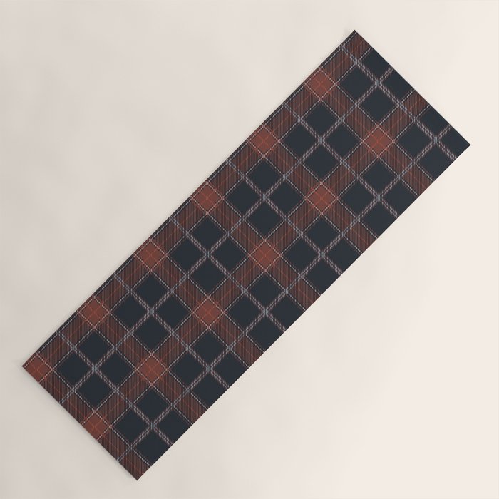 autumn road tartan Yoga Mat Gallery Image 1