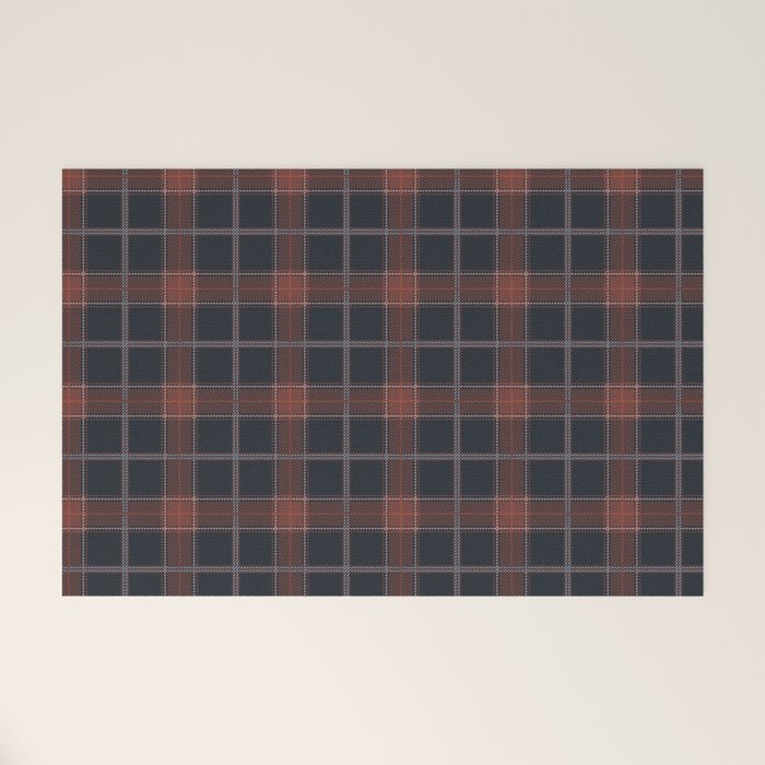 autumn road tartan Welcome Mat Gallery Image 1