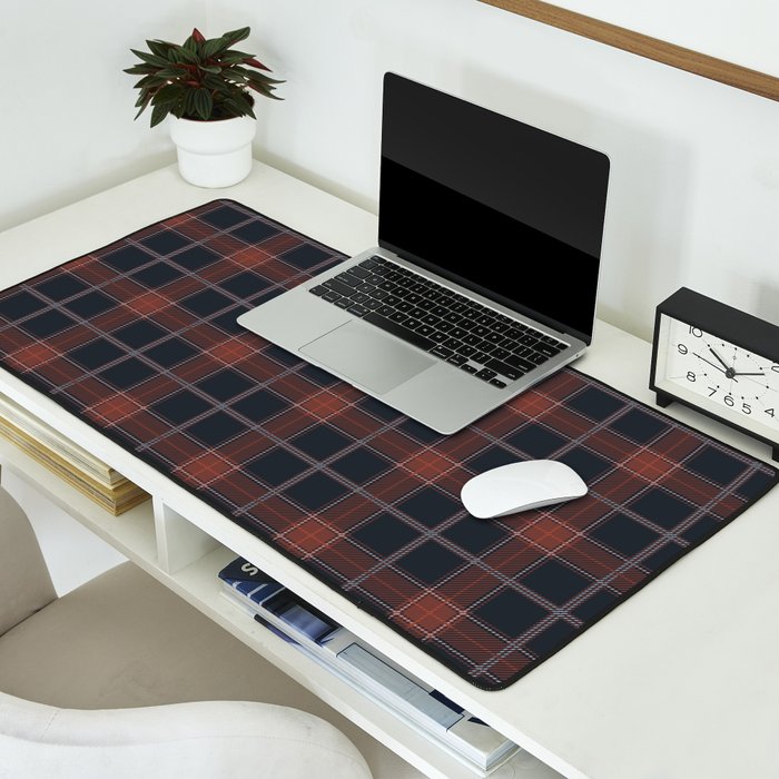 autumn road tartan Desk Mat Gallery Image 2