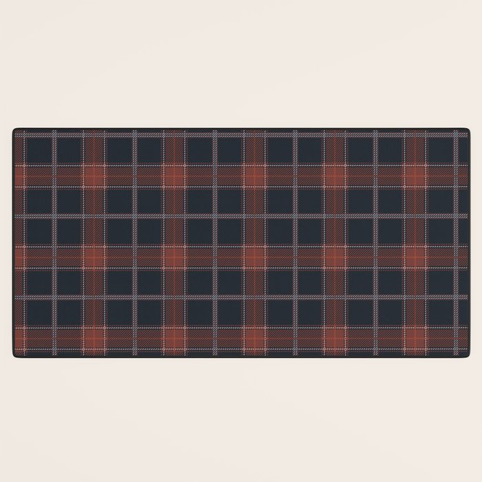 autumn road tartan Desk Mat Gallery Image 3