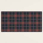 autumn road tartan Desk Mat Gallery Image 3