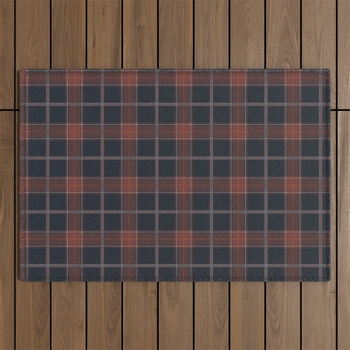 autumn road tartan Outdoor Rug Gallery Image 1