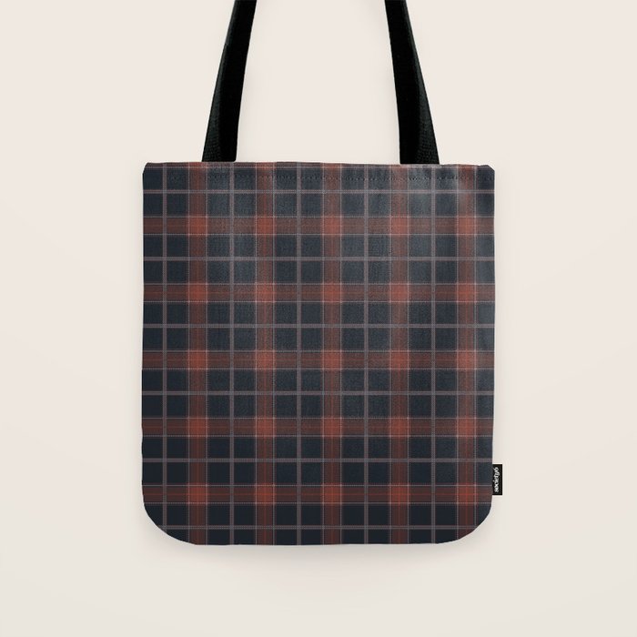 autumn road tartan Tote Bag Gallery Image 1