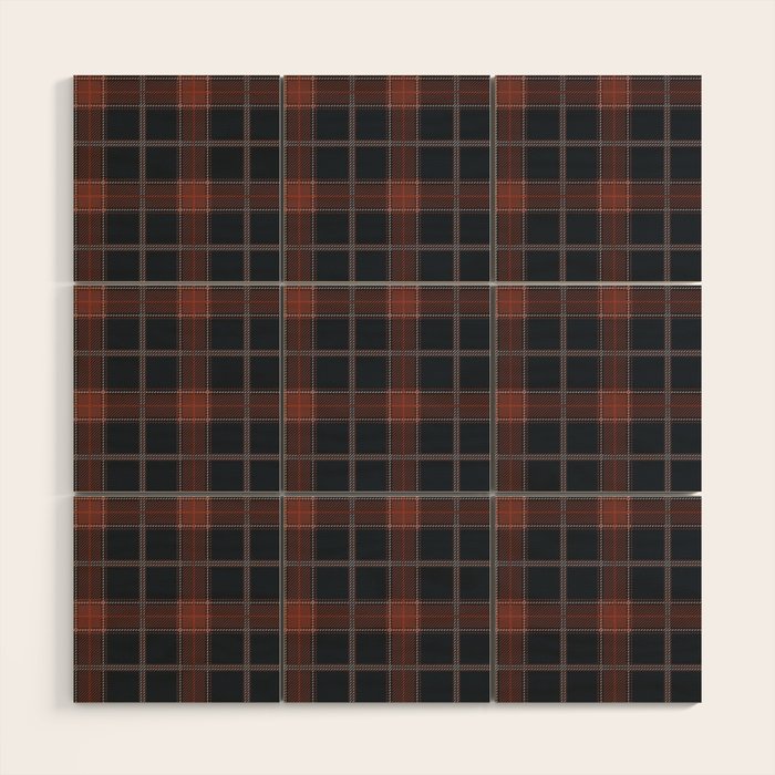 autumn road tartan Wood Wall Art Gallery Image 1