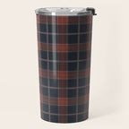 autumn road tartan Travel Mug Gallery Image 2