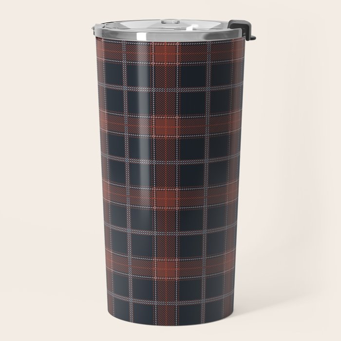 autumn road tartan Travel Mug Gallery Image 2