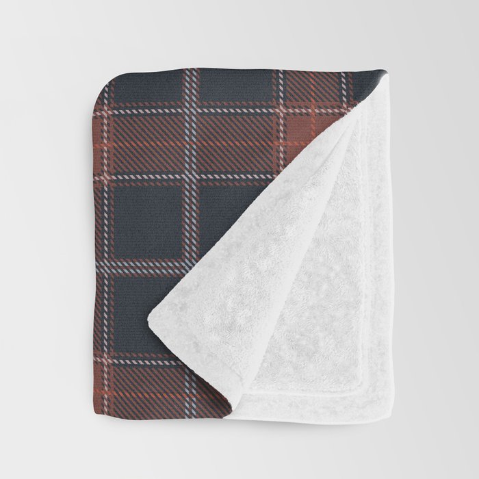 autumn road tartan Throw Blanket Gallery Image 3