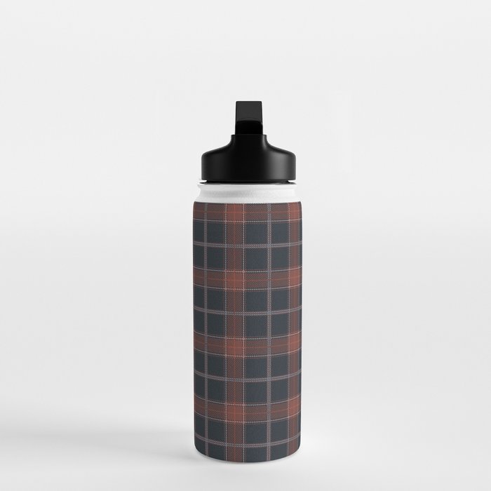 autumn road tartan Water Bottle Gallery Image 3