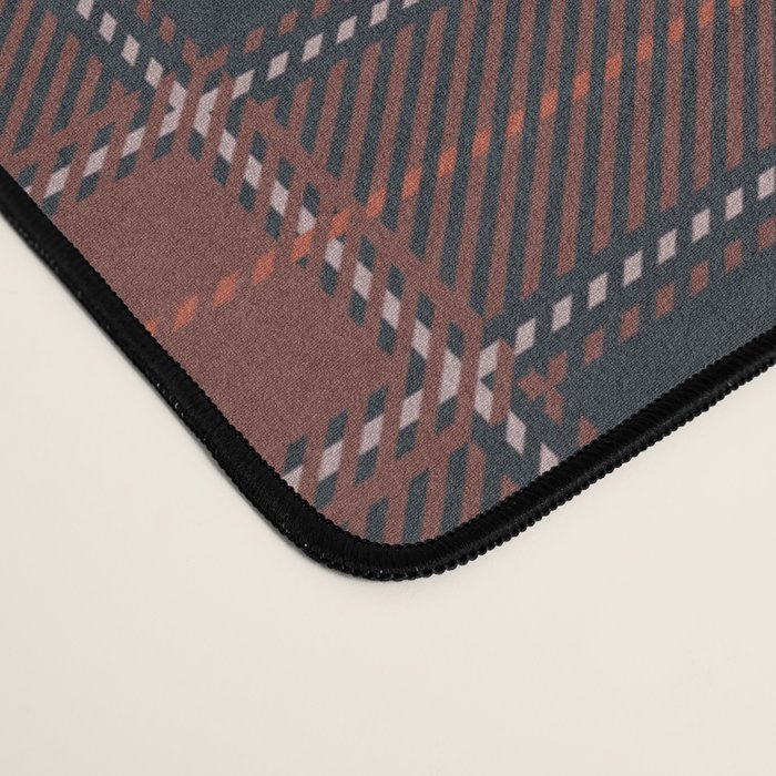 autumn road tartan Desk Mat Gallery Image 4