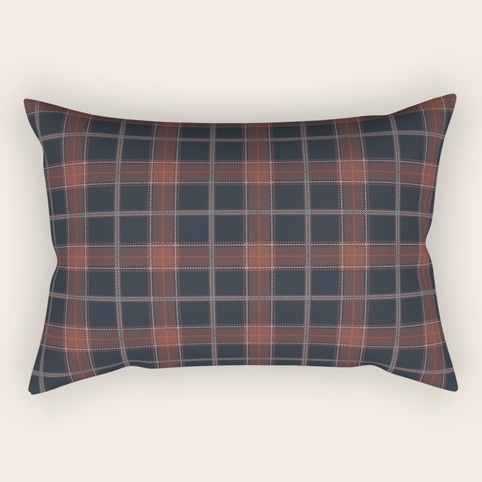 autumn road tartan Rectangular Pillow Gallery Image 1