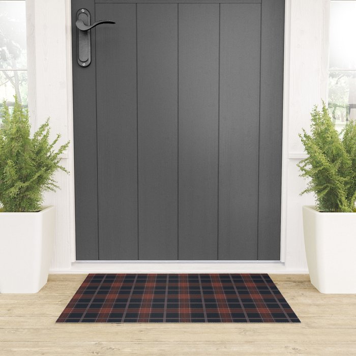 autumn road tartan Welcome Mat Gallery Image 3
