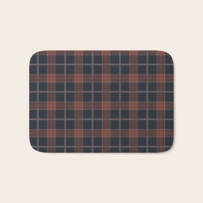 autumn road tartan Bath Mat Gallery Image 1