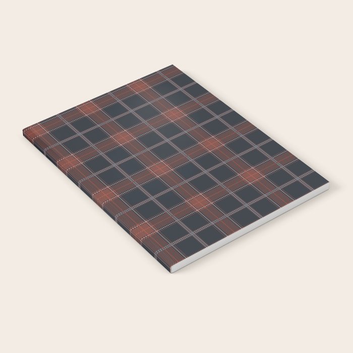 autumn road tartan Notebook Gallery Image 1