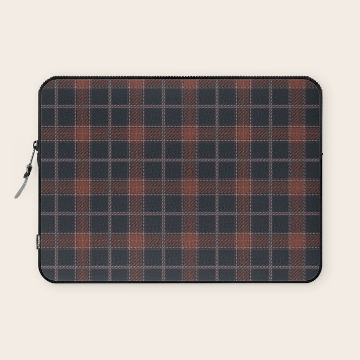 autumn road tartan Laptop Sleeve Gallery Image 1