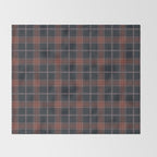 autumn road tartan Throw Blanket Gallery Image 2