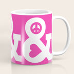 Peace and Love (pink edition) Coffee Mug Gallery Image 1