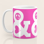 Peace and Love (pink edition) Coffee Mug Gallery Image 3