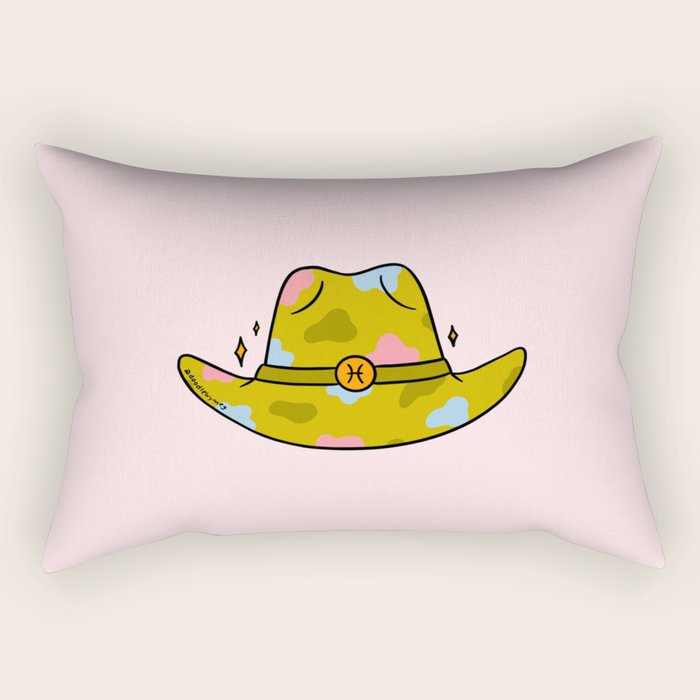 Pisces Cowboy Hat Rectangular Pillow Gallery Image 1