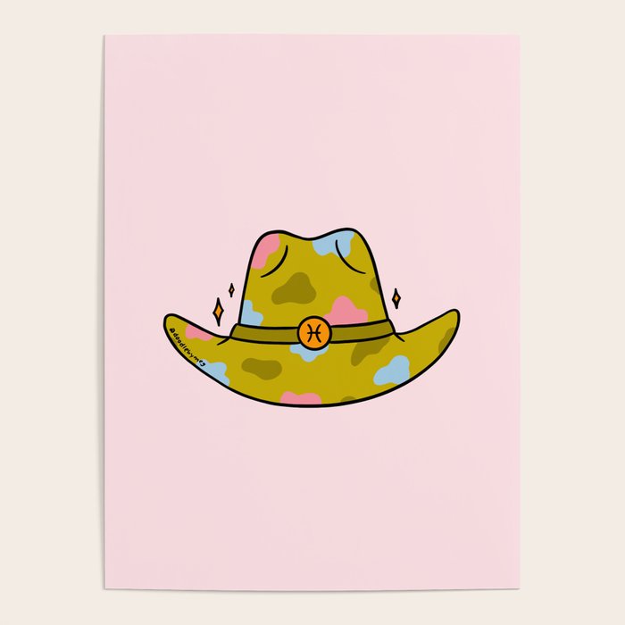 Pisces Cowboy Hat Poster Gallery Image 4