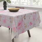 Modern Vintage Blush Pink  Romantic Floral Pattern Tablecloth Gallery Image 3