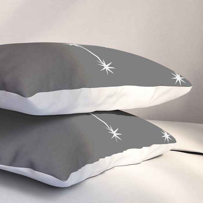 Taurus Zodiac Star Constellation Line Art Grey Pillow Sham Gallery Image 3