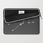 Taurus Zodiac Star Constellation Line Art Grey Laptop Sleeve Gallery Image 2