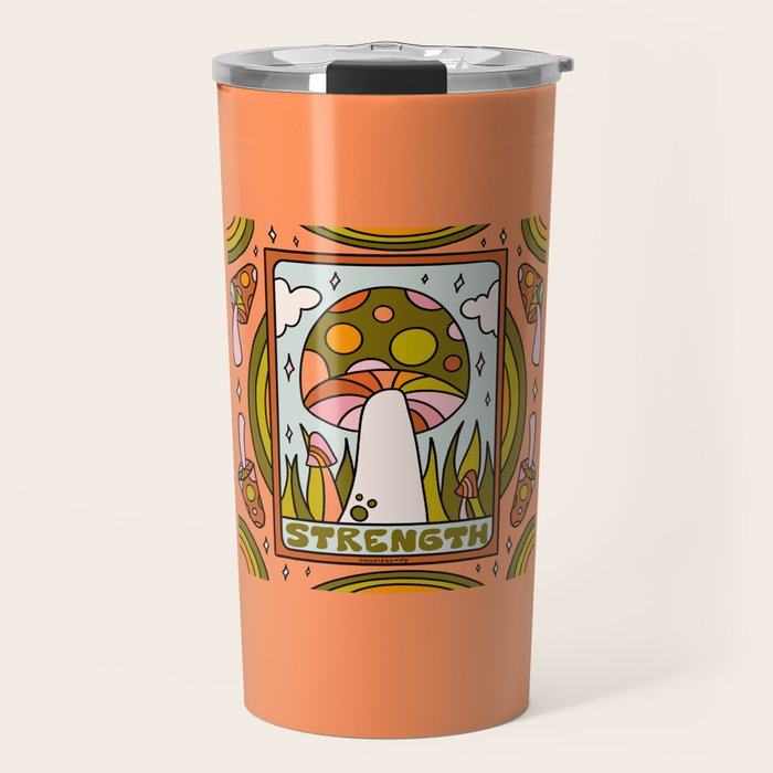 8. Strength Mushroom Travel Mug Gallery Image 1