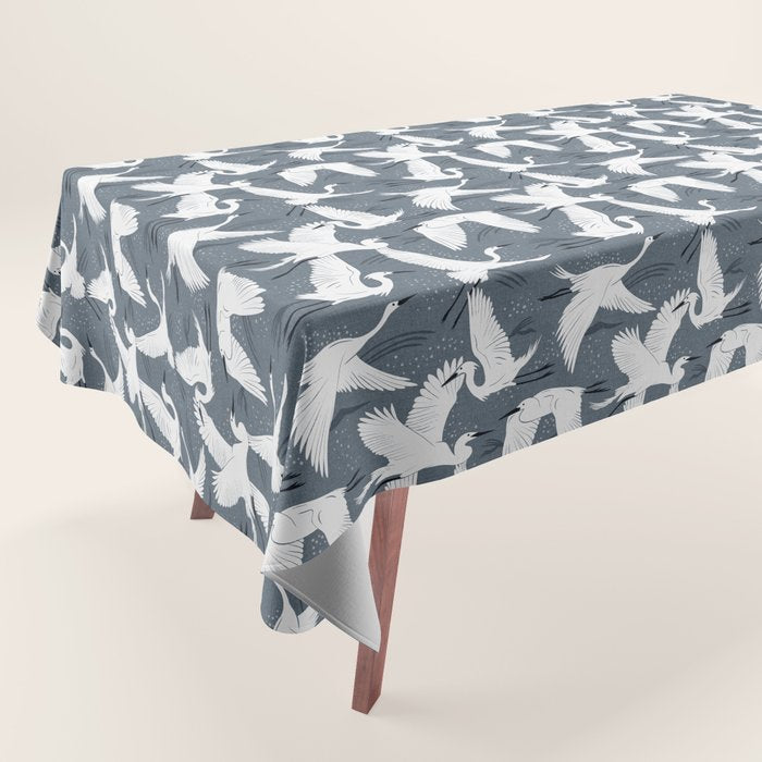 Soaring Wings - Steel Blue Grey Tablecloth Gallery Image 1