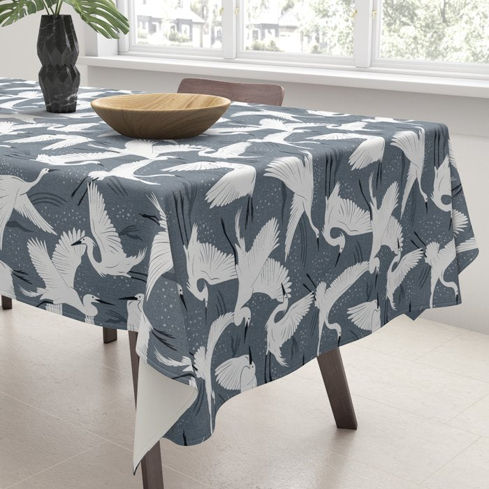 Soaring Wings - Steel Blue Grey Tablecloth Gallery Image 3