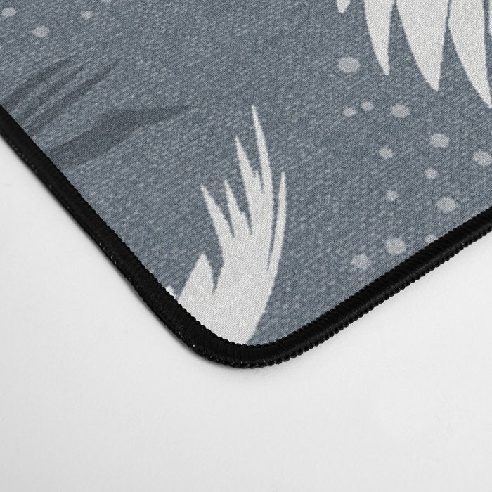Soaring Wings - Steel Blue Grey Desk Mat Gallery Image 4