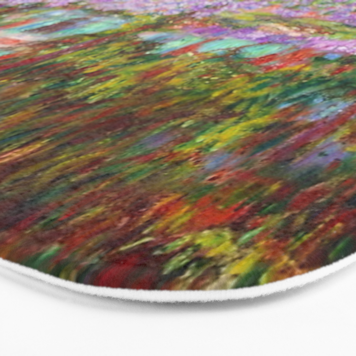 Claude Monet Irises In Monet's Garden At Giverny Bath Mat Gallery Image 3