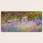 Claude Monet Irises In Monet's Garden At Giverny Desk Mat Gallery Image 3