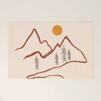 Mountain Minimal Welcome Mat Gallery Image 1